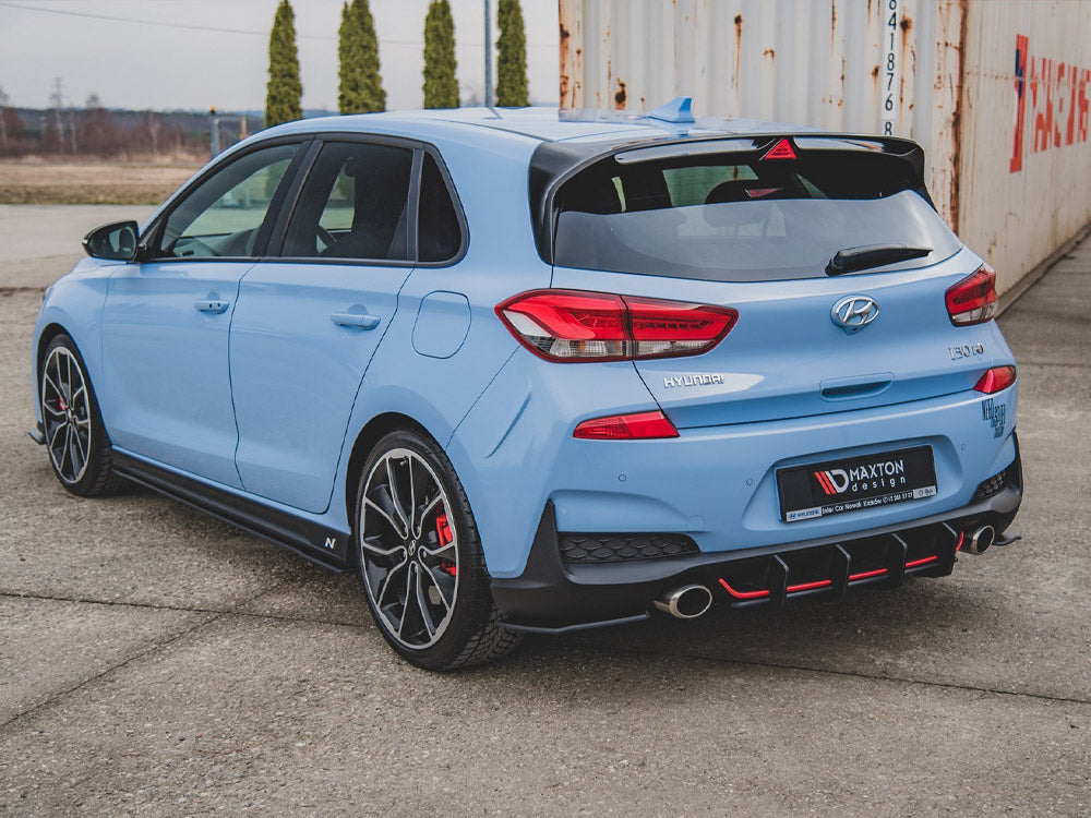 Street PRO Rear Diffuser V.2 Hyundai I30 N Mk3 Hatchback - Black-Red