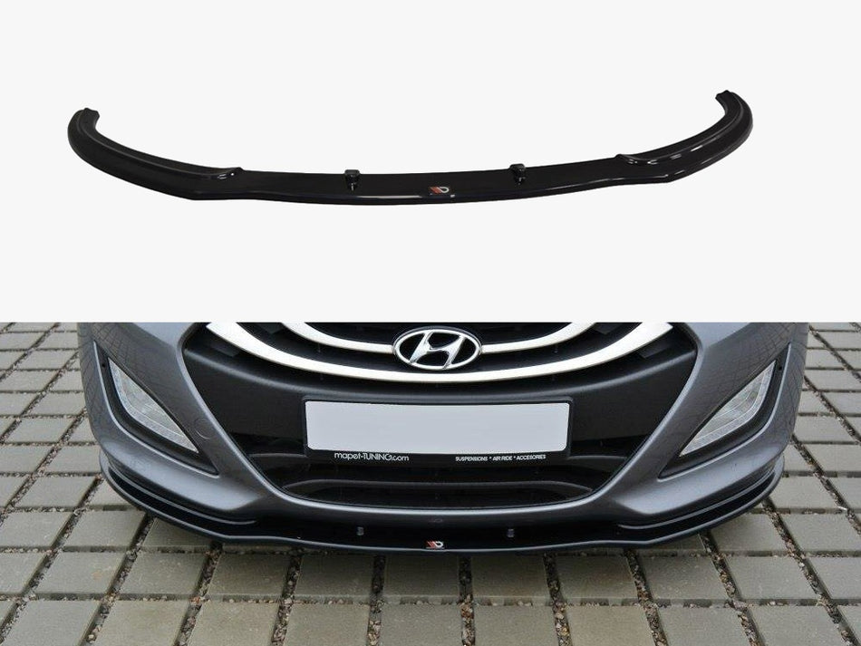 Maxton Design Front Splitter Hyundai I30 Mk2 - Carbon Look - HY-I30-2-FD1C - Image 1