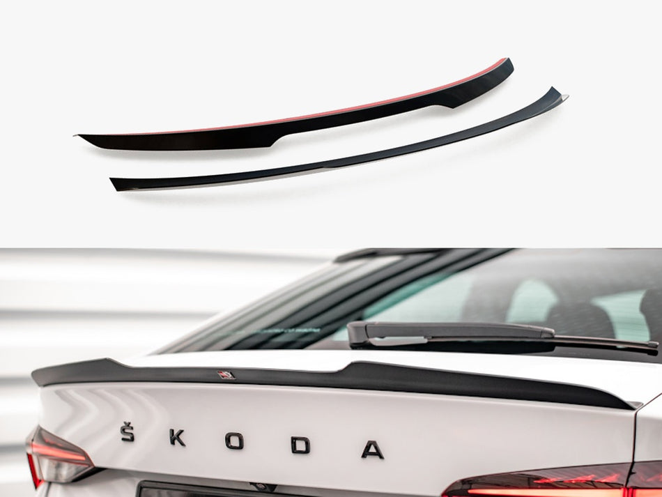 Maxton Design Spoiler CAP Skoda Octavia Liftback MK4 - Carbon Look - SK-OC-4-CAP1C - Image 1