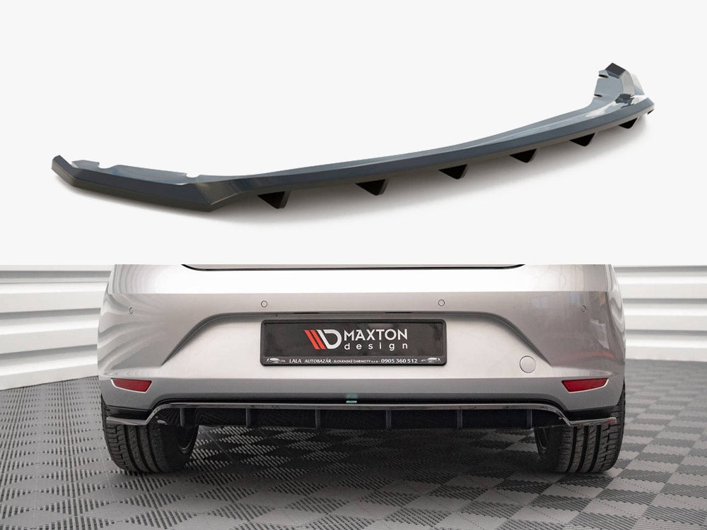 Maxton Design Rear Splitter (Vertical Bars) Seat Leon Hatchback Mk3 - SE-LE-3-RD1G+RD2G - Image 1