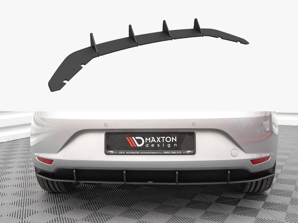 Maxton Design Street PRO Rear Diffuser Seat Leon Hatchback Mk3 (2012-2016) - SELE3CNC-RS1B - Image 1