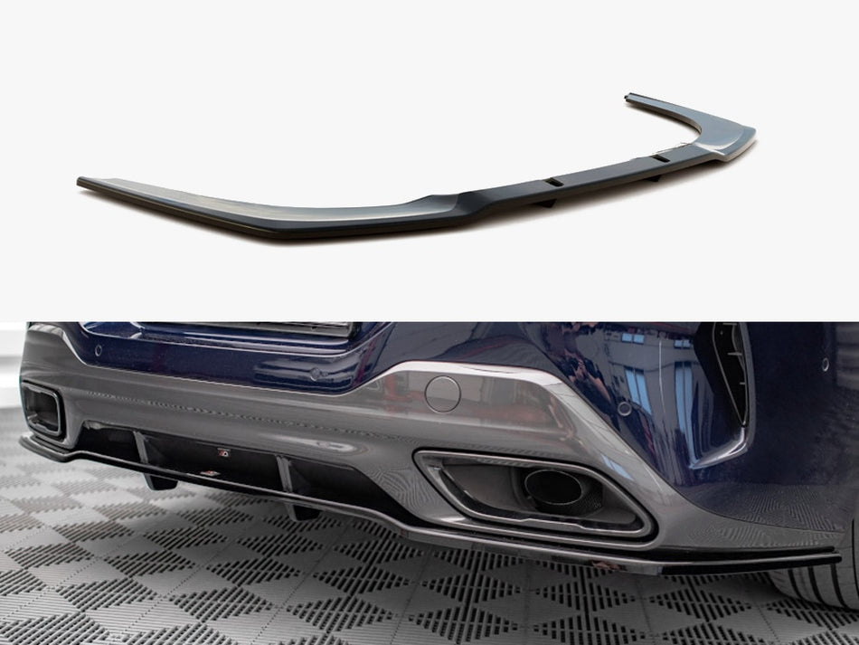 Maxton Design Central Rear Splitter (Vertical Bars) BMW 8 Gran Coupe M-Pack G16 - BM-M850-G16-GC-RD1G+RD2G - Image 1