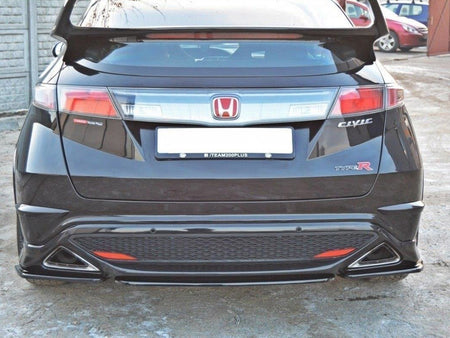 Central Rear Splitter Honda Civic VIII Type S/R (Without Vertical Bars) - Textured