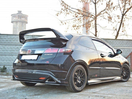 Central Rear Splitter Honda Civic VIII Type S/R (Without Vertical Bars) - Textured