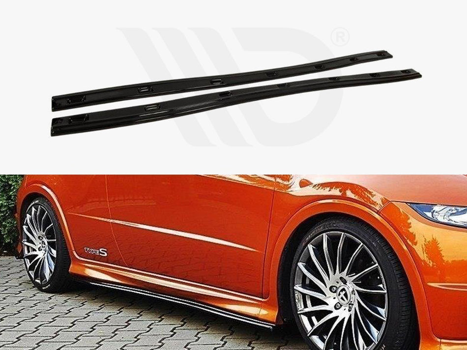 MAXTON DESIGN Side Skirts Diffusers Honda Civic VIII Type S/R - Carbon Look