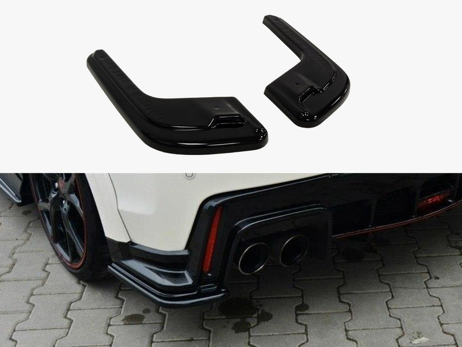 Maxton Design Rear Side Splitters Honda Civic IX Type R (2015-2017) - Carbon Look - HO-CI-9-TYPE-R-RSD1C - Image 1