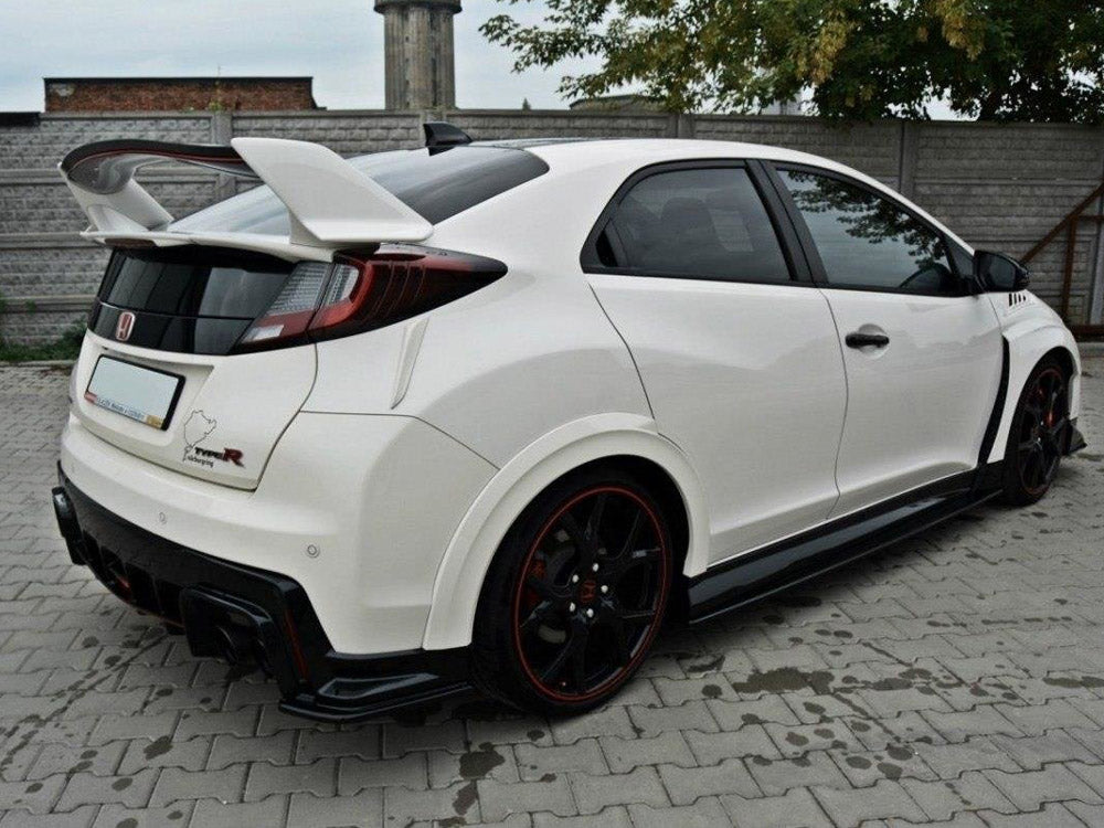 Rear Side Splitters Honda Civic IX Type R (2015-2017) - Carbon Look