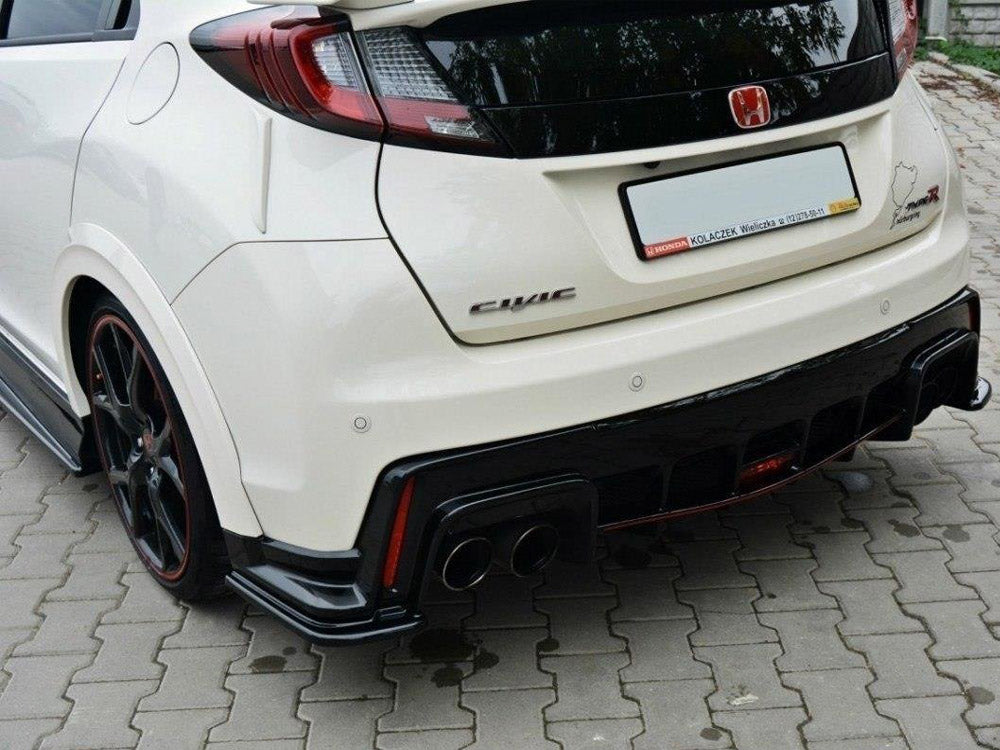Rear Side Splitters Honda Civic IX Type R (2015-2017) - Carbon Look