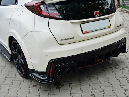 Rear Side Splitters Honda Civic IX Type R (2015-2017) - Carbon Look