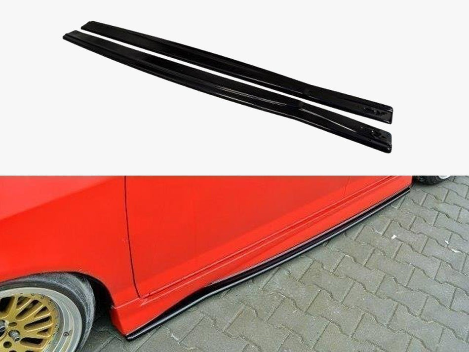 Side Skirts Diffusers Honda JAZZ MK1 (Mugen Styling KIT) - Carbon Look