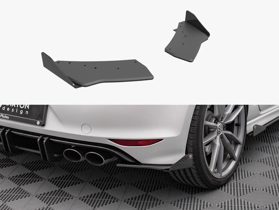Maxton Design Street PRO Rear Side Splitters + Flaps VW Golf R Mk7 - VWGO7RCNC-RSD1B+RSF1G - Image 1
