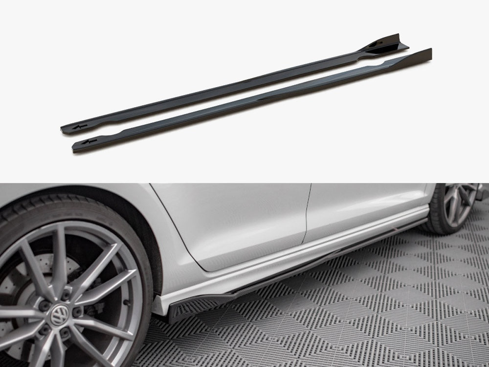Maxton Design Side Skirts Diffusers V.2 VW Golf R / R-Line Mk7 - VW-GO-7-R-SD2G - Image 1