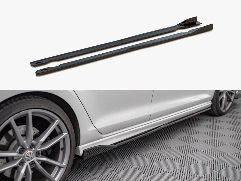 Maxton Design Side Skirts Diffusers V.2 VW Golf R / R-Line Mk7 - VW-GO-7-R-SD2G - Image 1