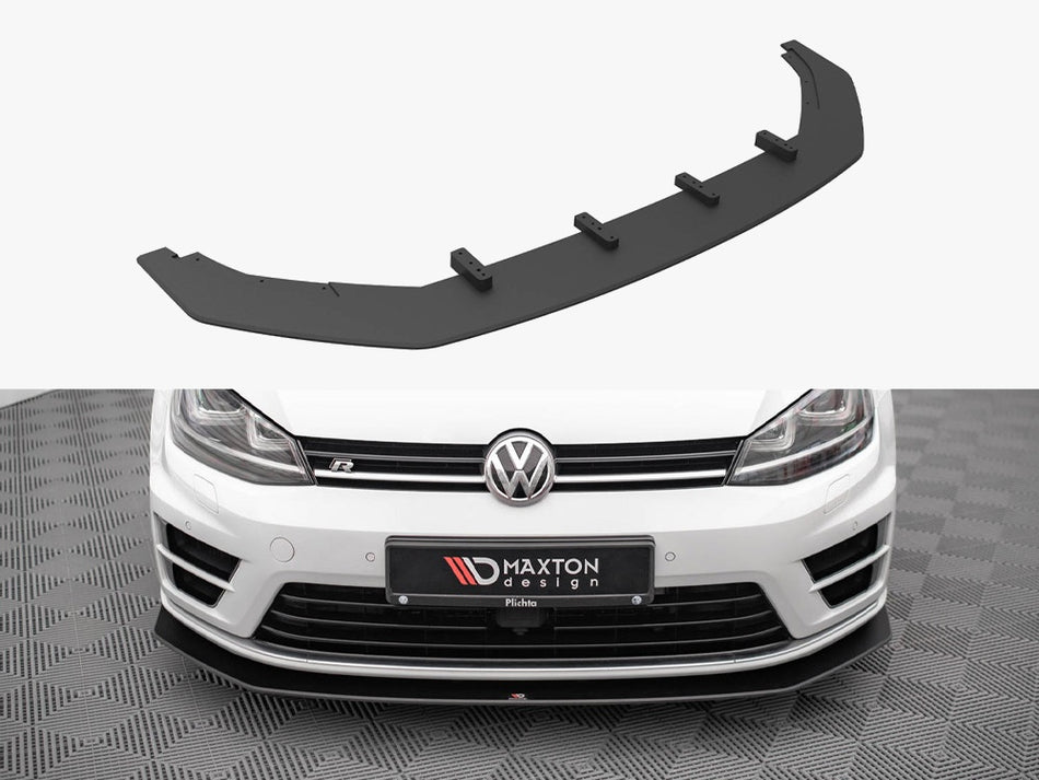 Maxton Design Street PRO Front Splitter V.2 VW Golf R Mk7 - VWGO7RCNC-FD2B - Image 1
