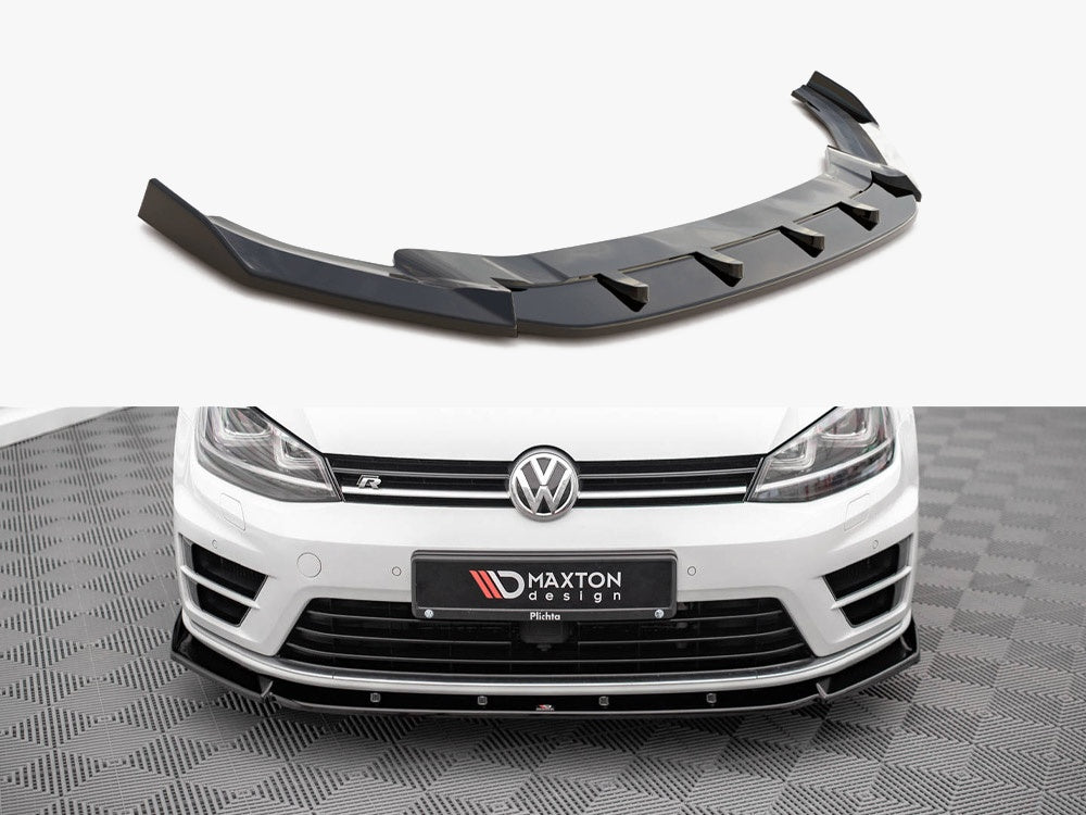 Maxton Design Front Splitter V.4 VW Golf R / R-Line Mk7 - VW-GO-7-R-FD4G - Image 1