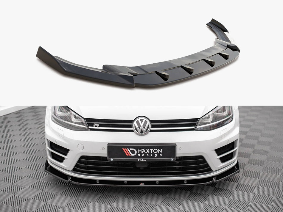 Maxton Design Front Splitter V.4 VW Golf R / R-Line Mk7 - VW-GO-7-R-FD4G - Image 1