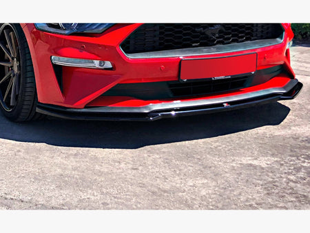 Maxton Design Front Splitter Ford Mustang Mk6 Facelift (2018-) - Carbon Look - FO-MU-6F-FD1C - Image 3
