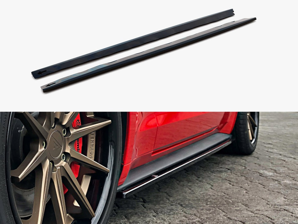 Maxton Design Side Skirts Diffusers Ford Mustang MK6 Facelift (2017-) - FO-MU-6F-SD1G - Image 1
