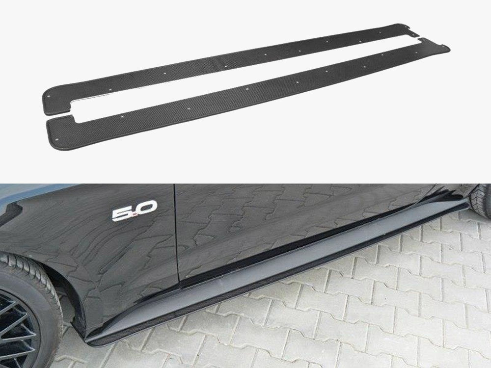 Maxton Design Racing Side Skirts Diffusers Ford Mustang GT Mk6 - FO-MU-6-GT-CNC-SD1A - Image 1