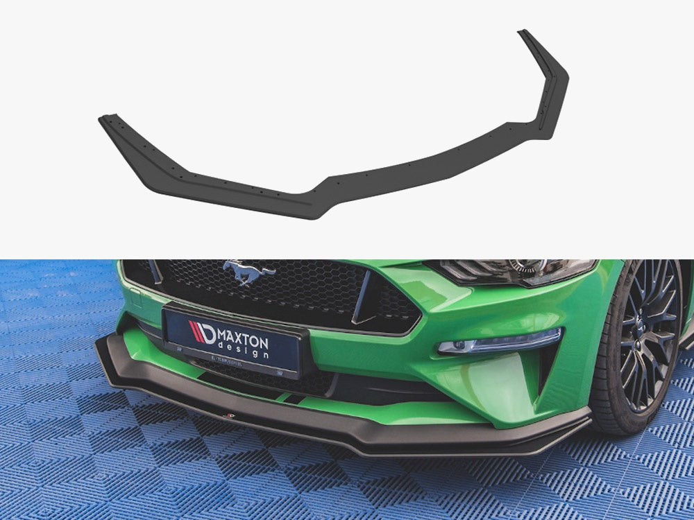 Maxton Design Street PRO Front Splitter V.1 Ford Mustang GT Mk6 Facelift - FOMU6FGTCNC-FD1B - Image 1