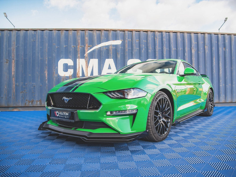 Maxton Design Street PRO Front Splitter V.1 + Flaps Ford Mustang GT Mk6 Facelift - FOMU6FGTCNC-FD1B+FSF1G - Image 2