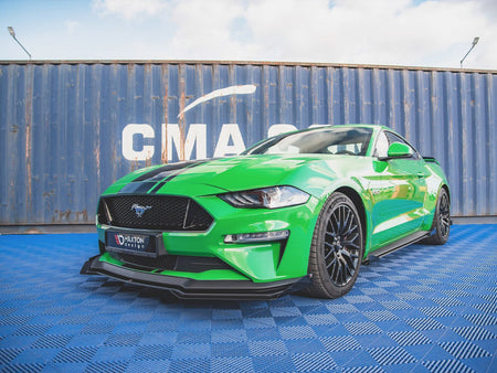 Maxton Design Street PRO Front Splitter V.1 + Flaps Ford Mustang GT Mk6 Facelift - FOMU6FGTCNC-FD1B+FSF1G - Image 2