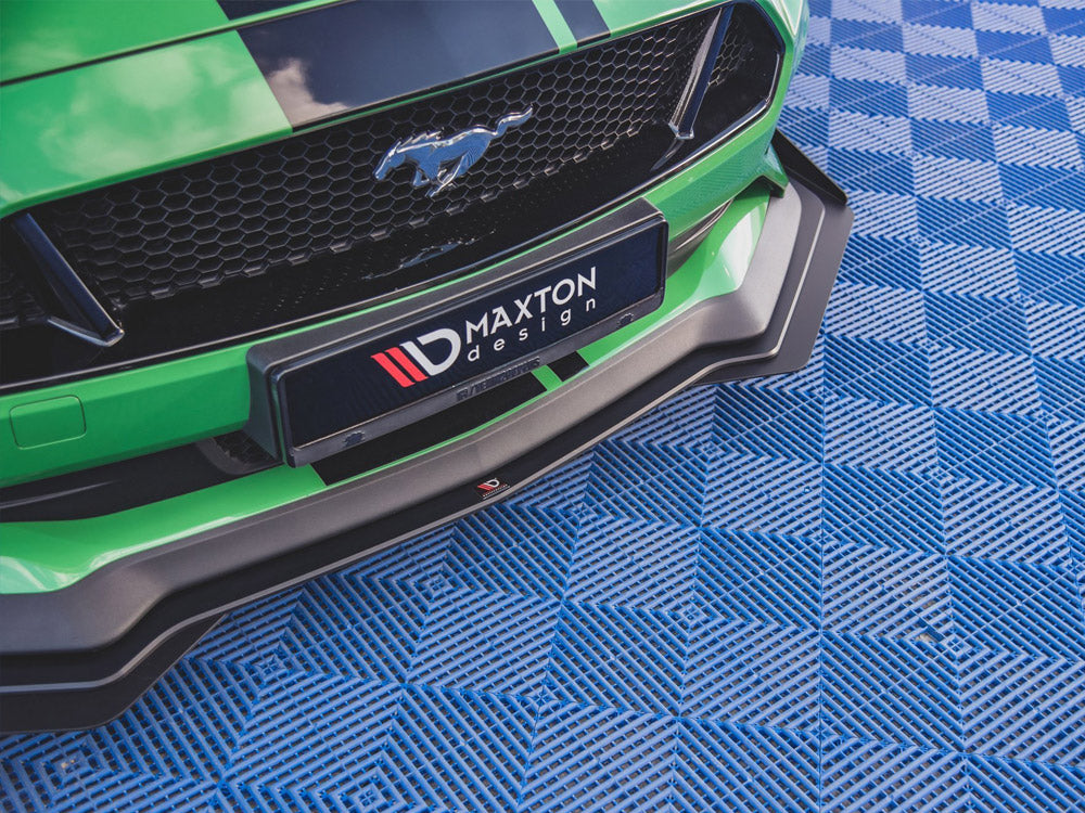Maxton Design Street PRO Front Splitter V.1 + Flaps Ford Mustang GT Mk6 Facelift - FOMU6FGTCNC-FD1B+FSF1G - Image 3