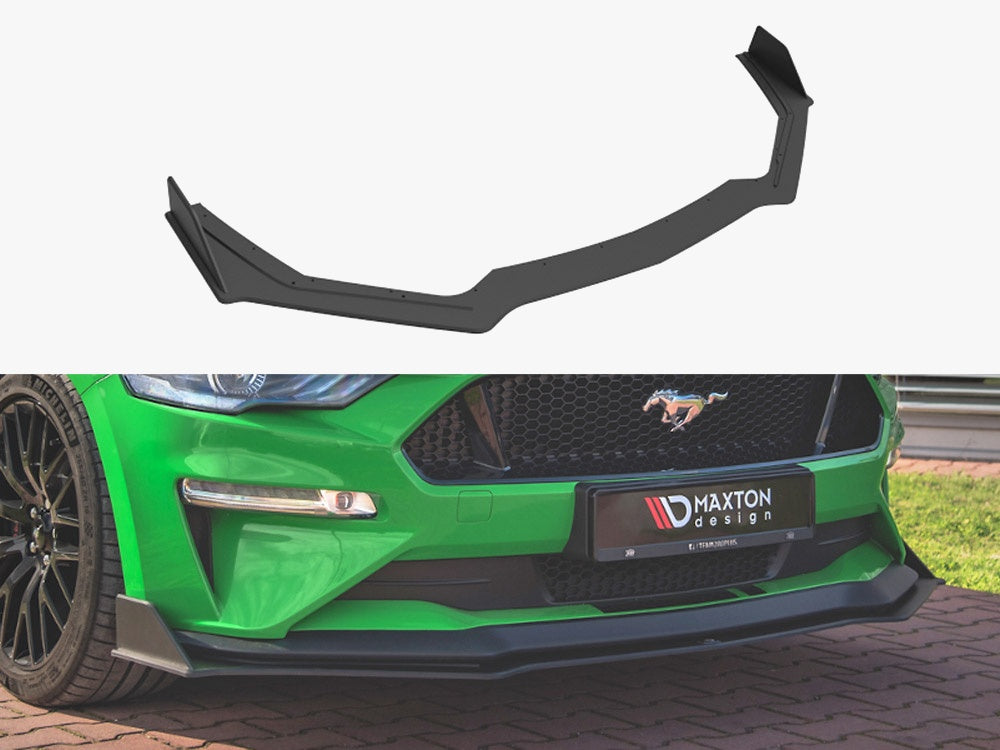 Maxton Design Street PRO Front Splitter V.2 Ford Mustang GT Mk6 Facelift - FOMU6FGTCNC-FD2B - Image 1