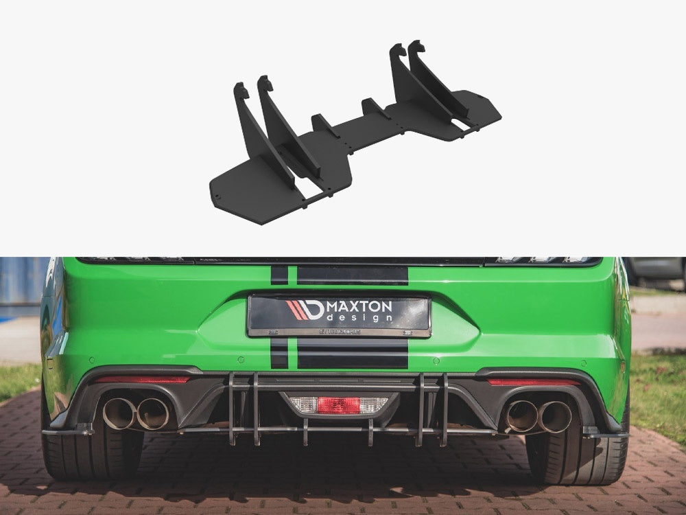 Maxton Design Street PRO Rear Diffuser Ford Mustang GT Mk6 Facelift - Red - FOMU6FGTCNC-RS1BRB - Image 1