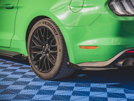 Maxton Design Street PRO Rear Side Splitters V.1 + Flaps Ford Mustang GT Mk6 Facelift - FOMU6FGTCNC-RSD1B+RSF1G - Image 2