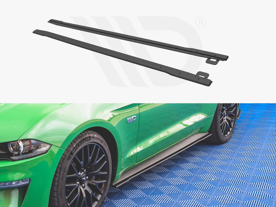 MAXTON DESIGN Street PRO Side Skirts Diffusers V.1 Ford Mustang GT Mk6 Facelift
