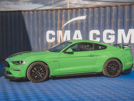 Maxton Design Street PRO Side Skirts Diffusers V.1 + Flaps Ford Mustang GT Mk6 Facelift - FOMU6FGTCNC-SD1B+SRF1G - Image 2