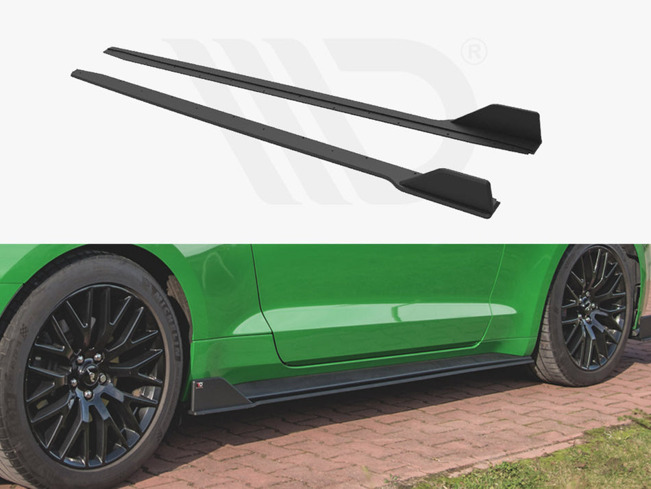 MAXTON DESIGN Street PRO Side Skirts Diffusers V.2 Ford Mustang GT MK6 Facelift (2017-)