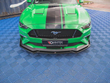 Maxton Design Front Splitter V.1 + Flaps Ford Mustang GT Mk6 Facelift - FO-MU-6F-GT-FD1G+FSF - Image 3