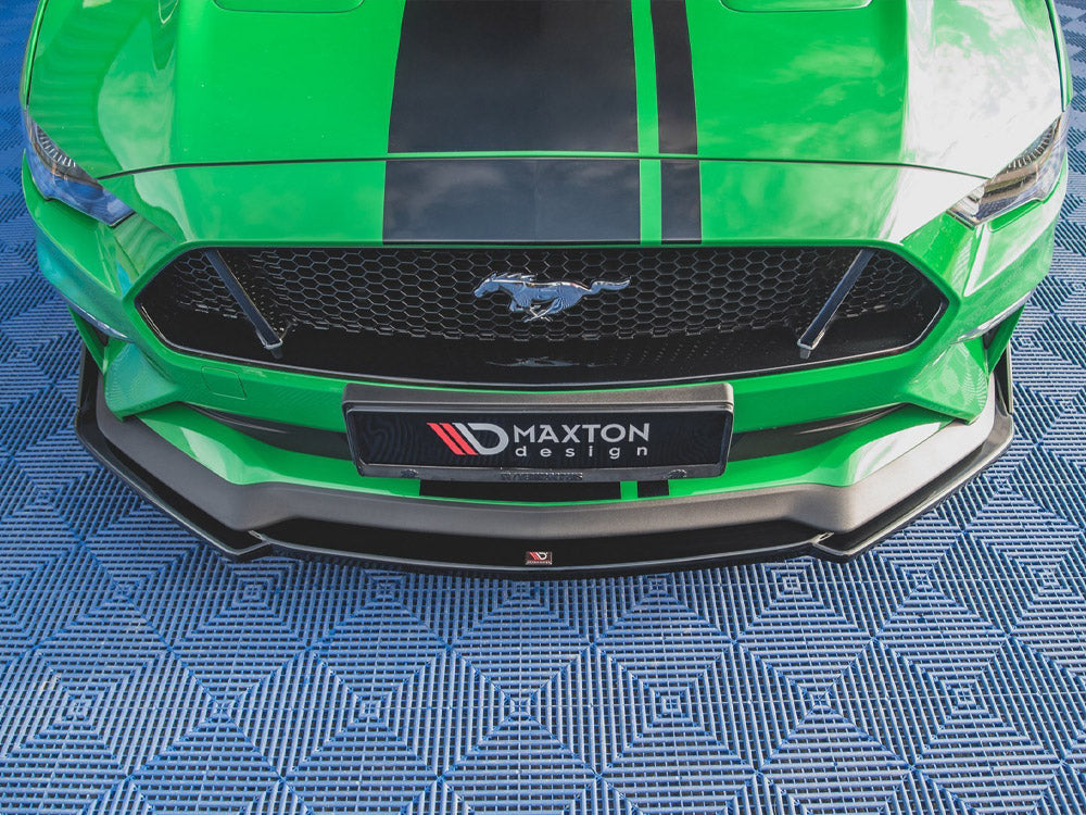 Maxton Design Front Splitter V.2 + Flaps Ford Mustang GT Mk6 Facelift - FO-MU-6F-GT-FD2G+FSF - Image 3