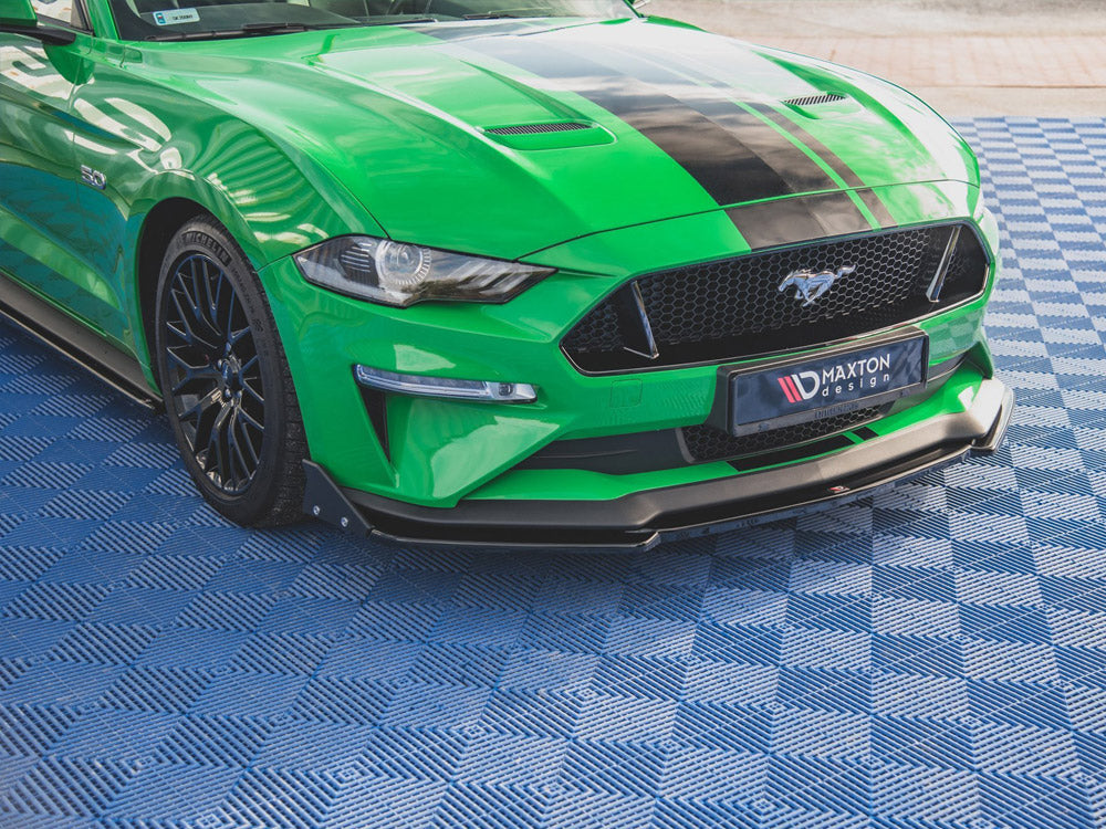 Maxton Design Front Splitter V.2 + Flaps Ford Mustang GT Mk6 Facelift - FO-MU-6F-GT-FD2G+FSF - Image 4