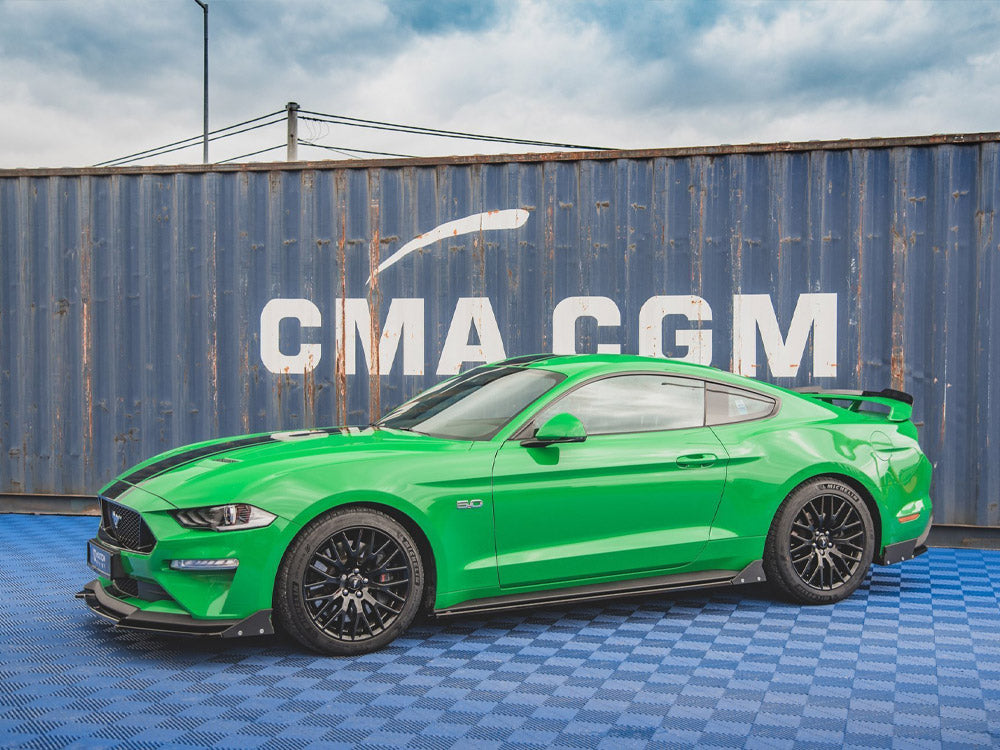 Maxton Design Side Skirts Diffusers + Flaps Ford Mustang GT Mk6 Facelift (2017-) - FO-MU-6F-GT-SD1G+SF - Image 2