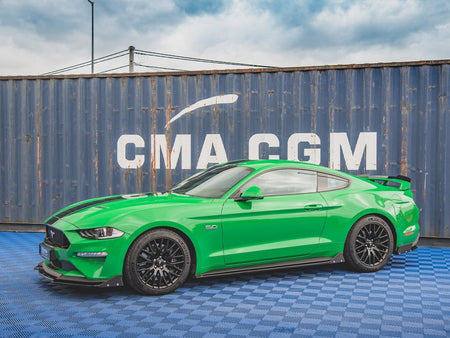 Maxton Design Side Skirts Diffusers + Flaps Ford Mustang GT Mk6 Facelift (2017-) - FO-MU-6F-GT-SD1G+SF - Image 2