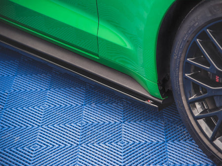 Maxton Design Side Skirts Diffusers + Flaps Ford Mustang GT Mk6 Facelift (2017-) - FO-MU-6F-GT-SD1G+SF - Image 4