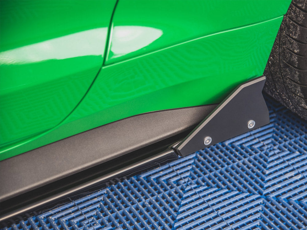 Maxton Design Side Skirts Diffusers + Flaps Ford Mustang GT Mk6 Facelift (2017-) - FO-MU-6F-GT-SD1G+SF - Image 5