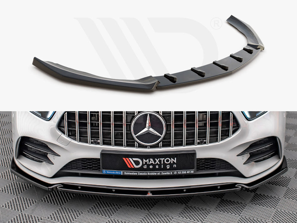 MAXTON DESIGN Front Splitter V.4 Mercedes A35 AMG / AMG-Line W177