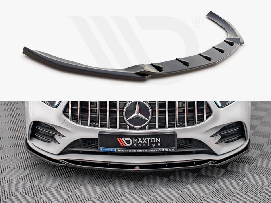 MAXTON DESIGN Front Splitter V.5 Mercedes A35 AMG / AMG-Line W177