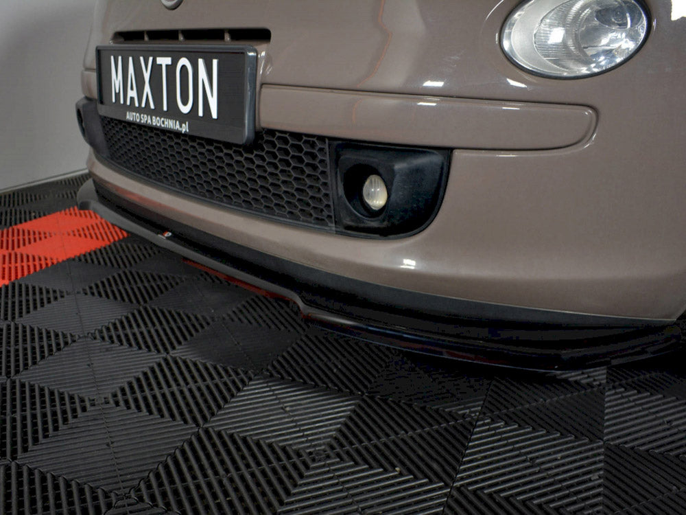 Maxton Design Front Splitter V.2 Fiat 500 Pre-facelift (2007-2014) - Carbon Look - FI-500-FD2C - Image 3