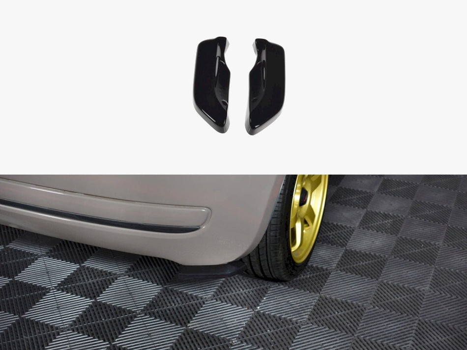 Maxton Design Rear Side Splitters Fiat 500 Pre-facelift (2007-2014) - Carbon Look - FI-500-RSD1C - Image 1