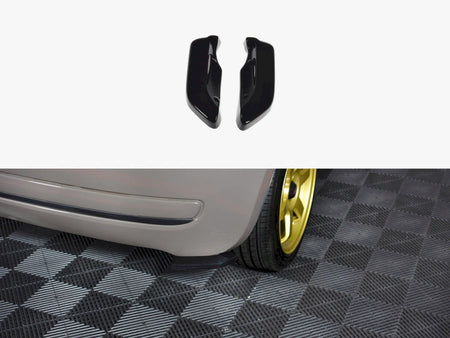 Rear Side Splitters Fiat 500 Pre-facelift (2007-2014) - Carbon Look