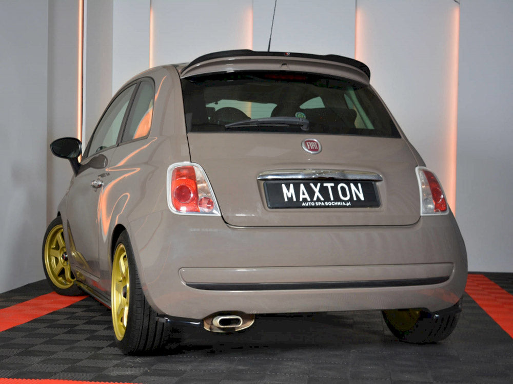 Maxton Design Rear Side Splitters Fiat 500 Pre-facelift (2007-2014) - Carbon Look - FI-500-RSD1C - Image 2
