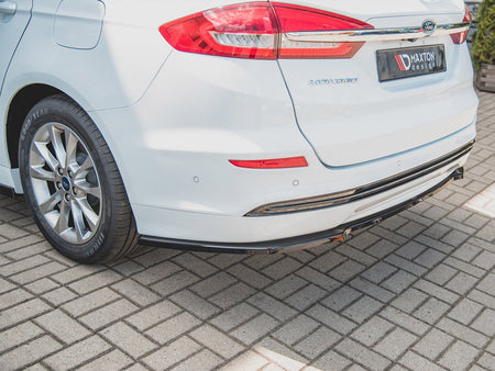 Maxton Design Central Rear Splitter Ford Mondeo Estate Platinum Mk5 Facelift - Textured - FO-MO-5F-TI-ES-RD1T - Image 4