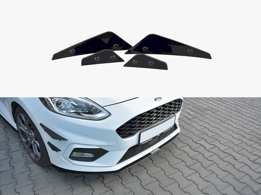 Maxton Design Front Bumper Wings (Canards) Ford Fiesta MK8 ST / ST-Line - FO-FI-8-STLINE-CNC-CAN1A - Image 1