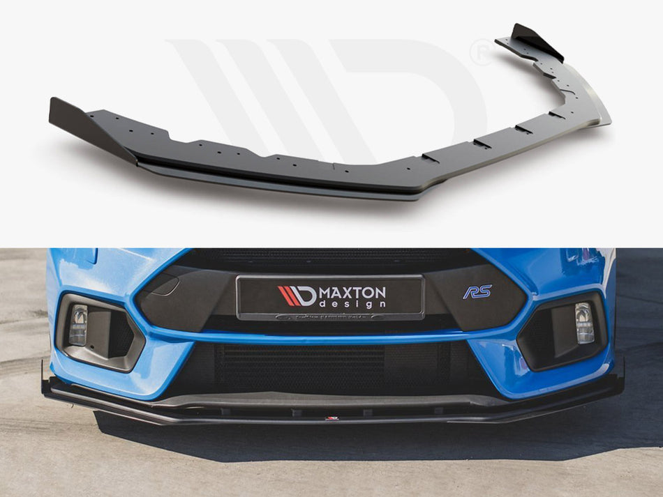 MAXTON DESIGN Street PRO Front Splitter V.1 + Flaps Ford Focus RS Mk3