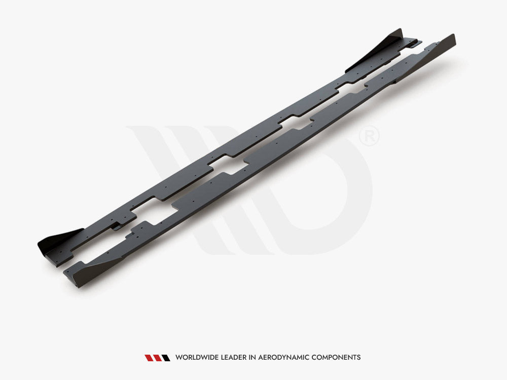 Maxton Design Street PRO Side Skirts Diffusers + Flaps Ford Focus RS Mk3 - FOFO3RSCNC-SD1B+SRF1G - Image 6